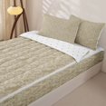 thumbnail image 3 of jejeloiu Classic Damask Zipper Full Size Comforter Sets with Fitted Sheet and 2 Pillowcases,Vintage Pattern Zipper Bedding Set For Adults,Beige Cream,Reversible,4 Pieces, 3 of 7