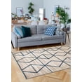 thumbnail image 2 of Ana Ivory-Blue Polypropylene Rug 7'10" x 10'2", 2 of 7
