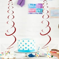 OULII 6PCS Foil Hanging Swirl Ceiling Hanging Decorations Streamer Party Decorations for Birthday Baby Shower New Year Party Supplies