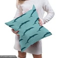 thumbnail image 4 of Ambesonne Dolphin Fabric by the Yard Upholstery, Marine Aquatic Fauna, 3 Yards, Pale Blue Dark Blue, 4 of 4