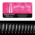 thumbnail image 1 of Soft Gel Full Cover Nail Tips,clear Gel Nail Tips For Press On Nail Extension, 1 of 5