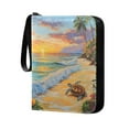 thumbnail image 2 of Game Card Storage Bag Collectible Trading Card Albums The 4-Pocket Card Binder With 50-Page Sleeve Can Hold 400 Game Cards Sunset Turtle, 2 of 6