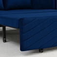 thumbnail image 6 of Ucloveria Velvet Sofa Bed, 54" Modern Convertible Loveseat with 2 Pillows and Detachable Side Pockets, Velvet Small Loveseat Sofa Bed for Livingroom (Blue), 6 of 10