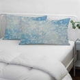 thumbnail image 3 of Blue Coastal Pillow Covers, Linen Long Throw Pillow Case, Summer Ocean Starfish Conch Seashells Holiday Pillow Protector Decorative Cushion Cover for Living Room/Bedroom 12" x 20", 3 of 8