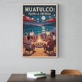 thumbnail image 6 of Bonfire Beach Wall Art Playa La Entrega Mexico Retro Travel Poster Vintage Seaside Night Artwork Canvas Poster, 6 of 8