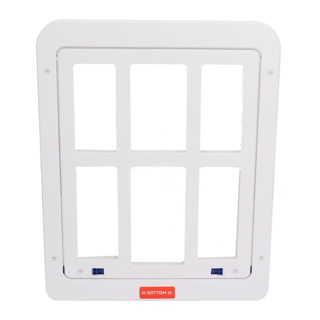 Pet Flap Door, Safe Slide Gate Frame For Pets White,Black
