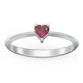 thumbnail image 2 of Heart Birthstone Ring - Ruby (July), 2 of 6