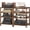 Brown, variant on 3-Tier AV Media Player Stand, Natural Stereo Cabinet & Modern Stereo Cabinet, Wooden TV Stand, Game Console Shelf, Multifunctional Entertainment Center, 1-Pack