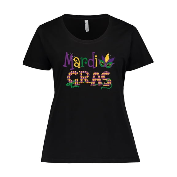 Inktastic Argyle Mardi Gras Women's Plus Size T-Shirt