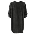 thumbnail image 4 of Chandail d'Hiver pour Femmes Tricoté Col Roulé Chaud Manches Longues avec Poche Mini Robe Chandail, 4 of 7