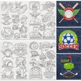 thumbnail image 1 of 37Pcs Ball Sports Embroidery Pattern Stabilizer 8.3"x11.7" Soccer Basketball Soluble Stick and Stitch Embroidery Sticker 4 Sheets Golf Baseball Water Hand Sewing DIY Embroidery Paper, 1 of 7