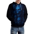 thumbnail image 3 of LAOLIUSN Hoodies Men Skull 3D Graphic Print Sweatshirts Pullover Tops with Pocket, S-4XL, 3 of 7