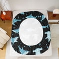 thumbnail image 5 of Feelyou Sea Shark Animal Twin Sheet Sets, Cute Cartoon Stars Bedding, 3-Piece, 5 of 7