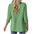 thumbnail image 3 of GILIGEGE Women's Oversized Solid‑Color Blazer Jacket,Long‑Sleeve Lapel‑Collar Button‑Down Suit Outerwear with Side Pockets,Trendy Business‑Casual Dressy Coat for Office Work Daily Green XL, 3 of 8