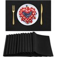 thumbnail image 2 of WYZZHY Cloth Placemats Set of 12 Rectangle Dining Table Placemats Bulk 13 x 19 Inch Machine Washable Heat Resistant Cotton Linen Table Mats for Wedding Baby Shower Birthday Party Supplies, 2 of 7