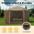 thumbnail image 4 of SPECSTAR 12' x 12' Pop-Up Camping Gazebo Tent, 6-Sided Instant Setup Canopy Shelter with Wind Panels, Mosquito Netting, 4 of 8