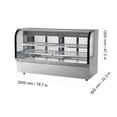 thumbnail image 3 of VEVOR Refrigerated Display Case, 32 Cu.Ft./901L Large Pastry Display Case, 4-Tier Commercial Display Refrigerator with LED Lighting, Downdraft Cooling, Movable with Casters, for Bakery, 3 of 9