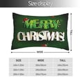 thumbnail image 2 of Zufioo Merry Christmas Print Double-Sided Throw Pillow Cover, Pillow Protector Home Decor - With Hidden Zipper, Suitable for Bedroom, Living Room, Car Interior-16"x24", 2 of 6