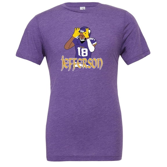 TRIBLEND Vikings Justin Jefferson Pic T-Shirt SMALL