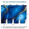thumbnail image 3 of Peel and Stick Wallpaper Abstract Blue Gold Marble Modern Art Wall Mural Decor Self Adhesive and Removable 69in x 98in, 3 of 8