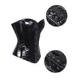thumbnail image 4 of SHCKE Women's Lace Up Boned Overbust Corsets Bustier Top PVC Leathe Waist Trainer Cincher Steampunk Sexy Corset Top, 4 of 6