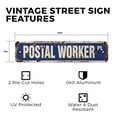 thumbnail image 2 of POSTAL WORKER Vintage Style Rustic Street Sign – APWU RFD Postal Postage Mail Retro Decorative Wall Sign for Home, Bar, Garage, or Outdoor Use | 6" X 24" Aluminum Metal Road Sign, 2 of 6