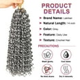 thumbnail image 4 of Lakihair 14inch 6Pcs Curly Crochet Hair for Black Women Passion Twist Crochet Hair Water Wave Braiding Hair, 4 of 6