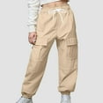 thumbnail image 2 of KEXE Girls Khaki Pants Girls Uniform Pants Girls Cargo Pants Wide Leg Streetwear Kids Pants With Pockets Trendy Jogger Trousers 11-12 Years, 2 of 7