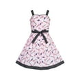 thumbnail image 2 of Girls Dress Pink Flower Bow Tie Summer Sundress 6 Years, 2 of 6