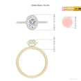 thumbnail image 5 of ANGARA Lab Grown Oval Diamond Halo Engagement Ring for Women in 14K Yellow Gold (Size-7x5mm| Color-F-G| Clarity-VS) | April Birthstone, Anniversary, Jewelry Gift for Women | Lab-Grown Diamond Ring, 5 of 7