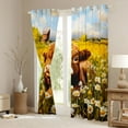 thumbnail image 3 of Castle Fairy Floral Highland Bull Black Out Curtains,Daisy Curtains Pack of 2 (42x63 Each), 3 of 6