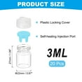 thumbnail image 2 of Uxcell Clear Glass Sample Vials, Liquid Bottles 20pack Blue 3ml, 2 of 7