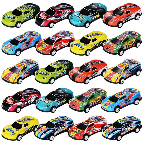 Toy Cars Beestech, con cierre retráctil de metal, 8,6 cm, 20 unidades, para niños