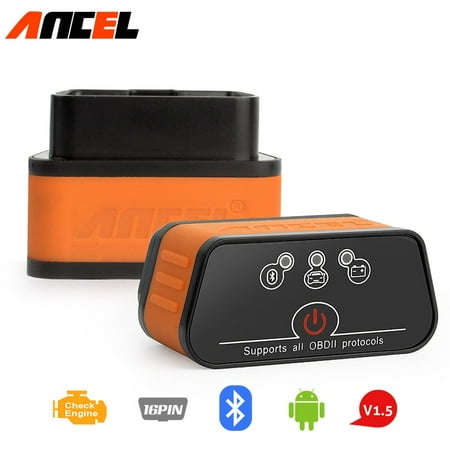 Ancel icar2 OBD2 Scanner ELM327 V1.5 Android Bluetooth Adapter Check Enigne Code Reader Read Clear Error Codes OBD II Automotive Diagnostic Scan Tool (Best Android Barcode Scanner App 2019)