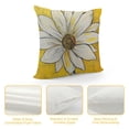 thumbnail image 4 of Creowell Summer Daisy Floral Pillow Covers  White Petal Flower Bloom Decorative Pillow Cases Yellow Seasonal Cushion Case Farmhouse Home Decor for Sofa Couch Porch Outdoor, 4 of 5