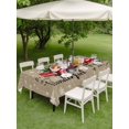 thumbnail image 3 of Outdoor Tablecloth with Umbrella Hole and Zipper, Christmas Rectangle Table Cloth 60x102 Inch Waterproof Tablecloth, Red Truck Winter Snowflakes Xmas Pine Retro Brown Picnic Table Cover for Patio, 3 of 7