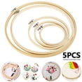 thumbnail image 1 of 5x DIY Embroidery Hoop Set Tool Frame Circle Cross Stitch Hoops Ring DIY Craft, 1 of 11