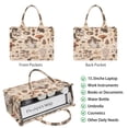 thumbnail image 2 of Large Capacity Tote Bag,Brown Mushroom Specimen Beige Pattern Handbag Fashion Luxury Tote Bag,15.7"x13"x 5.1" Inches,Laptop Compatible, 2 of 6