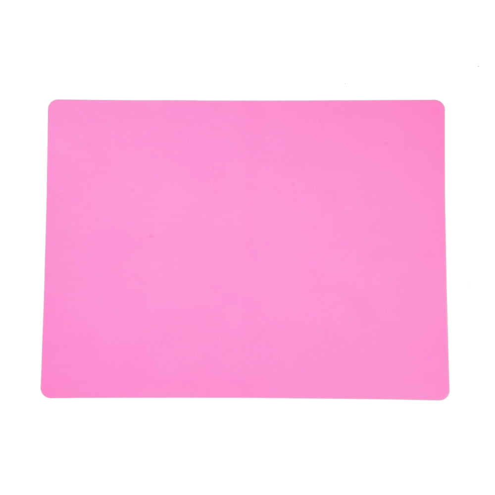 5pc Rectangle Silicone Mat for Crafts Nonstick & Nonslip Silicone Crafts Mat Multipurpose Heat-Resistant Table Protector Silicone Sheets for Resin Crafts Liquid Paint Clay Hot Pink 400x300x0.5mm