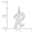 thumbnail image 2 of FJC Finejewelers 14 kt White Gold Medium Script Letter R Initial Charm, 2 of 6