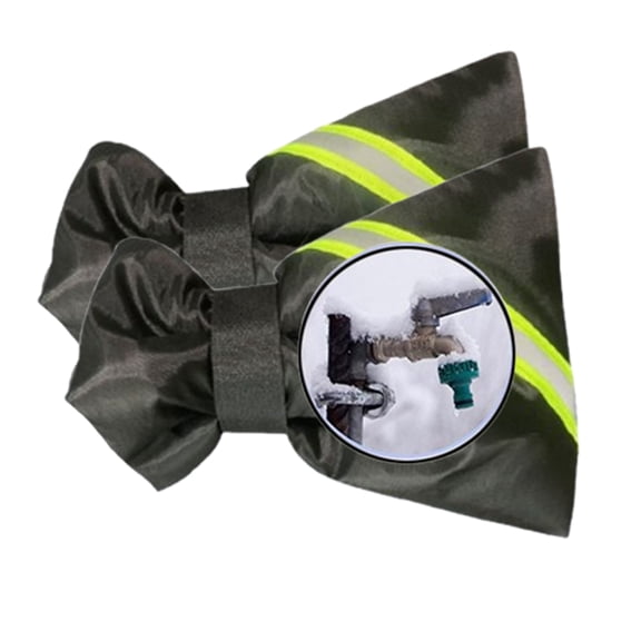 Bxaolu 2Pack Outdoor Faucet Covers for Winter,6.7"H x 8.3"W Outdoor Water Faucet Cover Socks for Winter Freeze Protection Pipe Insulation Reusable Waterproof Insulated Spigot Backflow Cover, Black