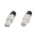 thumbnail image 1 of CAT.6 Connector Free Tool Termination Plugs Shielded Ethernet Field Crimp Free, 1 of 9