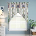 thumbnail image 6 of Swag Curtains Valances for Windows, Purple Butterfly Short Kitchen Window Curtains Over Sink, Window Floral Cafe Curtains Panel Set Of 2,Rod Pocket, 45 Inches Length, 6 of 9