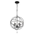 thumbnail image 5 of 9224-BK Crystorama Lighting Solaris - Five Light Mini Chandelier in Minimalist Style - 17 Inches Wide by 23 Inches High-Black Finish    -Traditional, 5 of 6