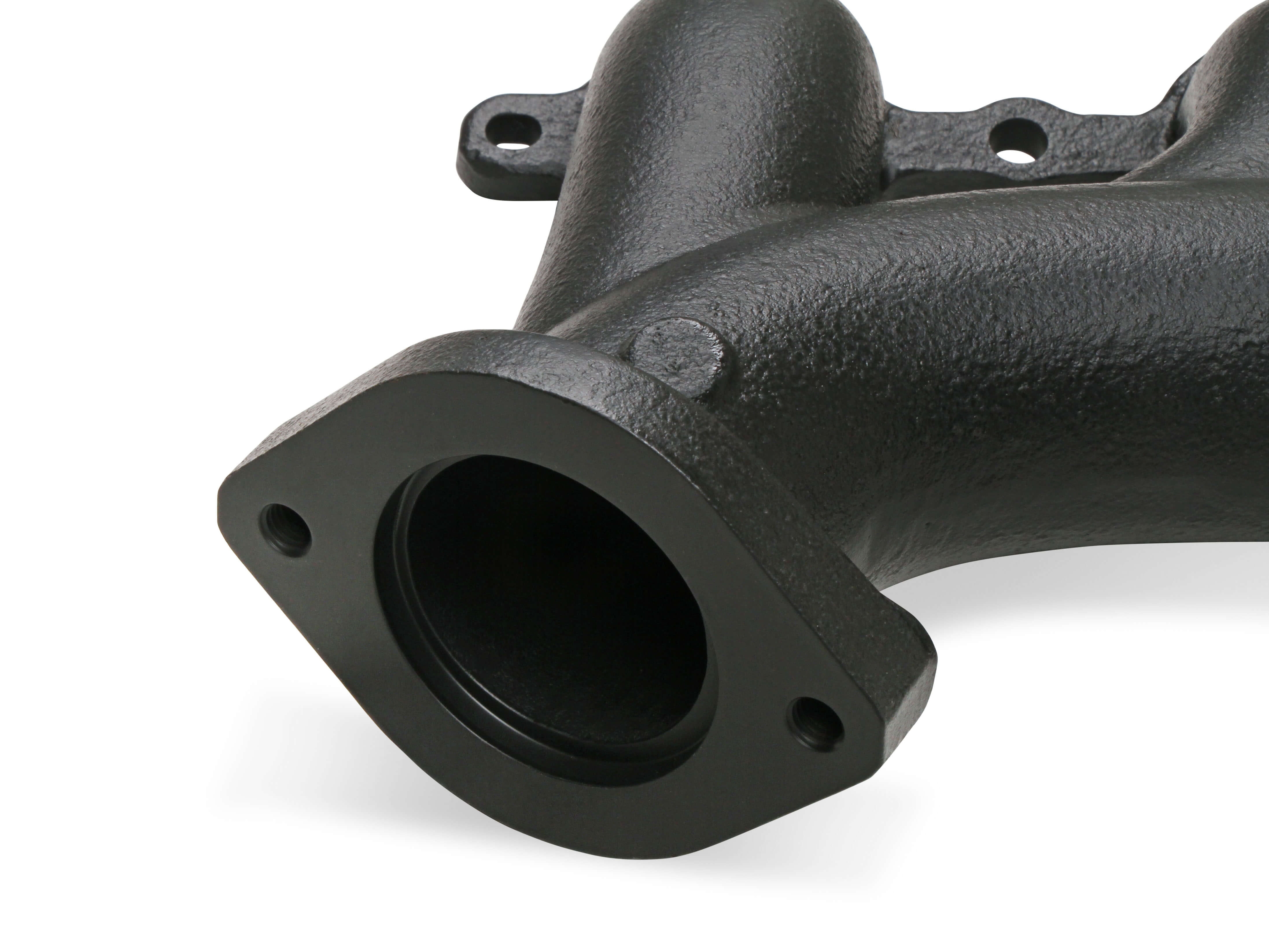 Super Shops LS Cast-Iron Exhaust Manifolds - Black Ceramic Coated - Pair