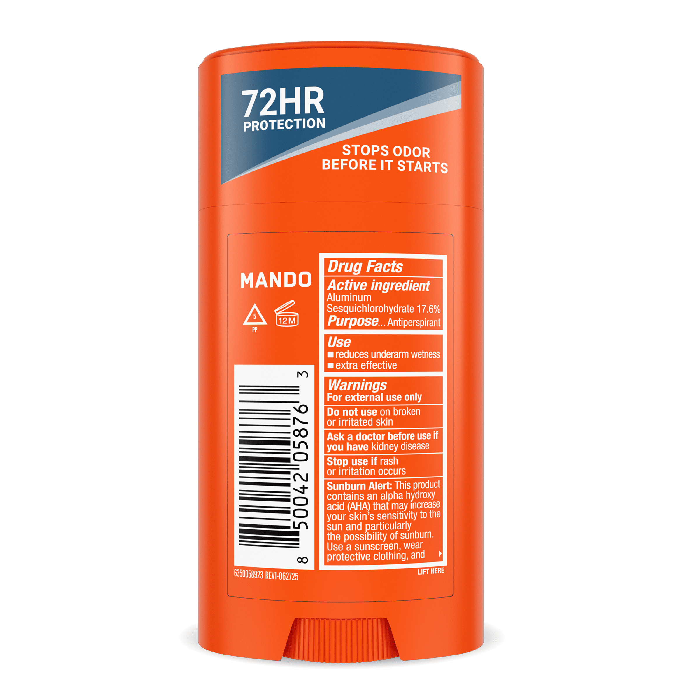 Mando Deodorant Plus Sweat Control Solid Antiperspirant Deodorant Stick, Pro Sport, 2.6 oz