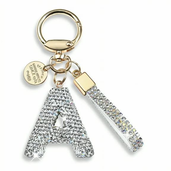 DESIGNICE Purse Charms,Alphabet Design Bag Charms for Handbags,Rhinestone Craft Purse Charms for Handbags,A