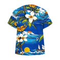 thumbnail image 4 of Womens Summer Tops 2026 V Neck Short Sleeve Shirts Trendy Dressy Casual Hawaiia Floral Vacation Outfits Printed, 4 of 7