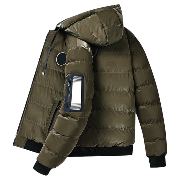 Reversible Hooded Jacket Heavy Duty Winter Coat With Detachable Lined Hood For Extreme Cold Weather And Warmth