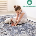 thumbnail image 4 of Non-Shedding 6X9 Blue Stain Resistant Area Rug - Soft Underfoot in Living Room and Bedroom, 4 of 4